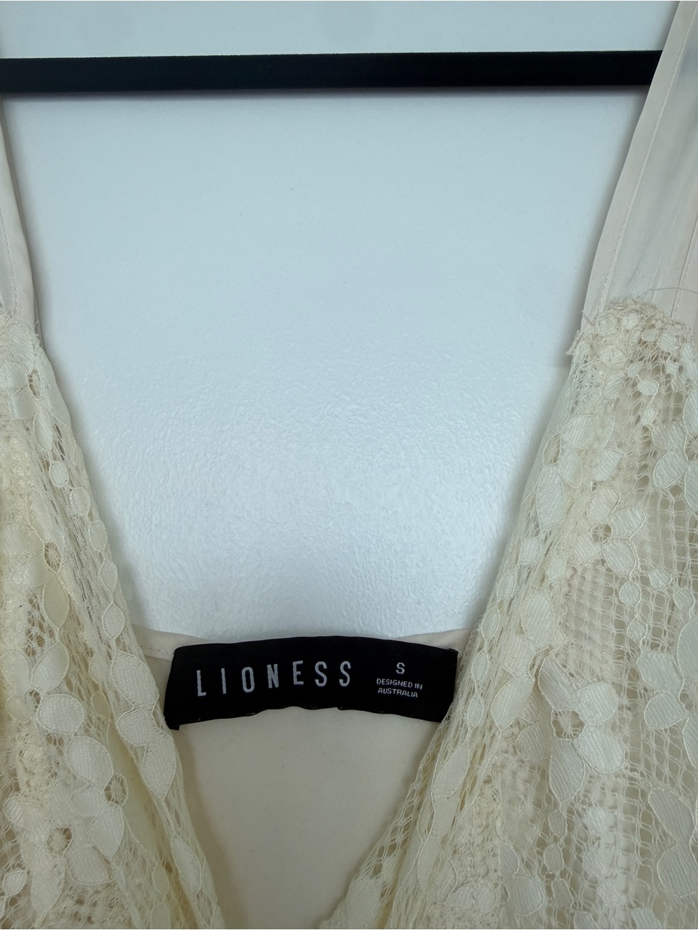 Lioness Cream Lace-Detail Slip Chemise - Picture 3 of 3